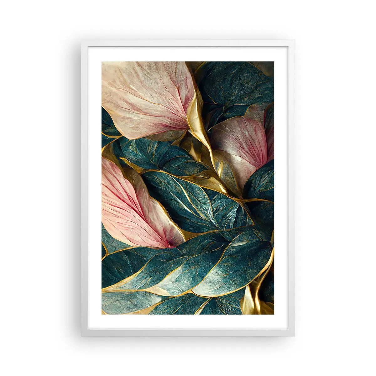 Affiche dans un cadre blanc - Poster - Élégance et style naturels - 50x70 cm