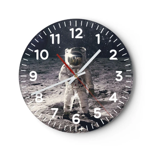 Horloge murale - Pendule murale - Salutations de la lune - 30x30 cm