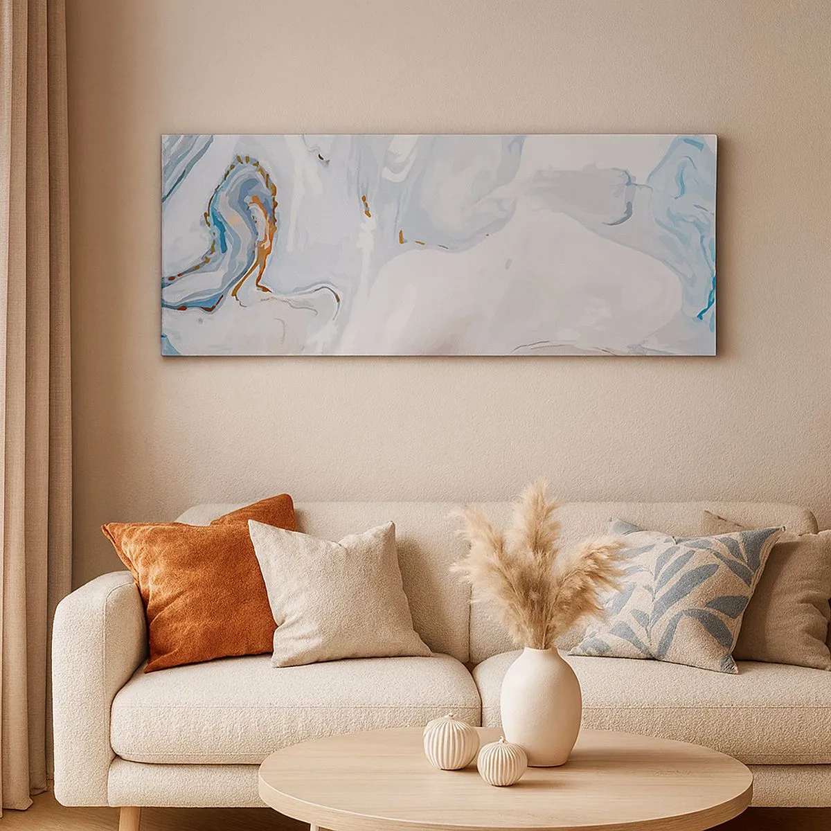 Impression sur toile - Image sur toile - Blanc surélevé - 100x40 cm