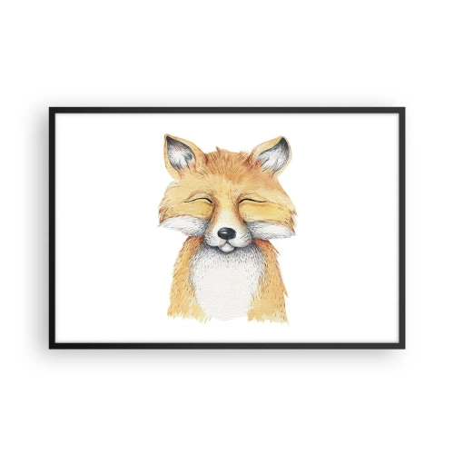 Affiche dans un cadre noir - Poster - Humeurs de renard - 91x61 cm