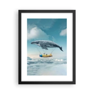 Affiche dans un cadre noir - Poster - Pourquoi pas? - 30x40 cm