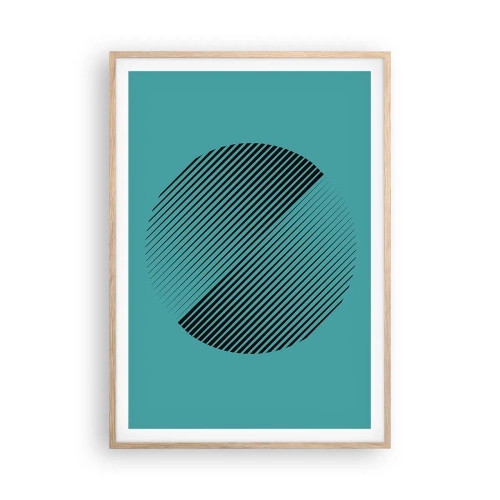 Affiche dans un chêne clair - Poster - Cercle – une variation géométrique - 70x100 cm