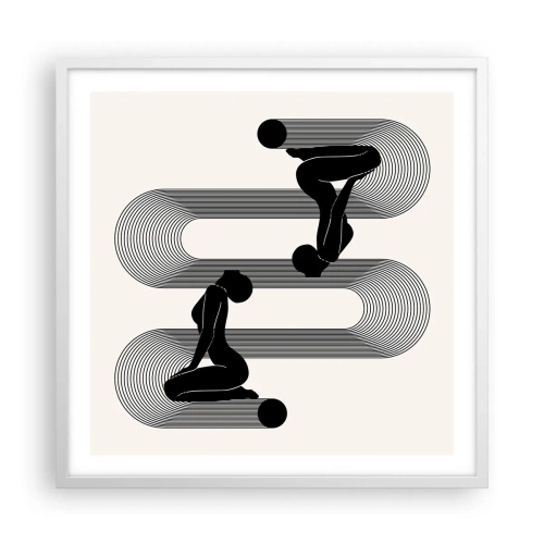 Affiche dans un cadre blanc - Poster - Symétrie sensuelle - 60x60 cm