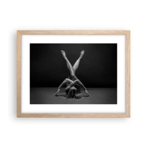 Affiche dans un chêne clair - Poster - Géométrie de la nudité - 40x30 cm