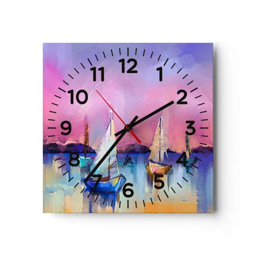 Horloge murale - Pendule murale - Direction: les eaux larges - 40x40 cm