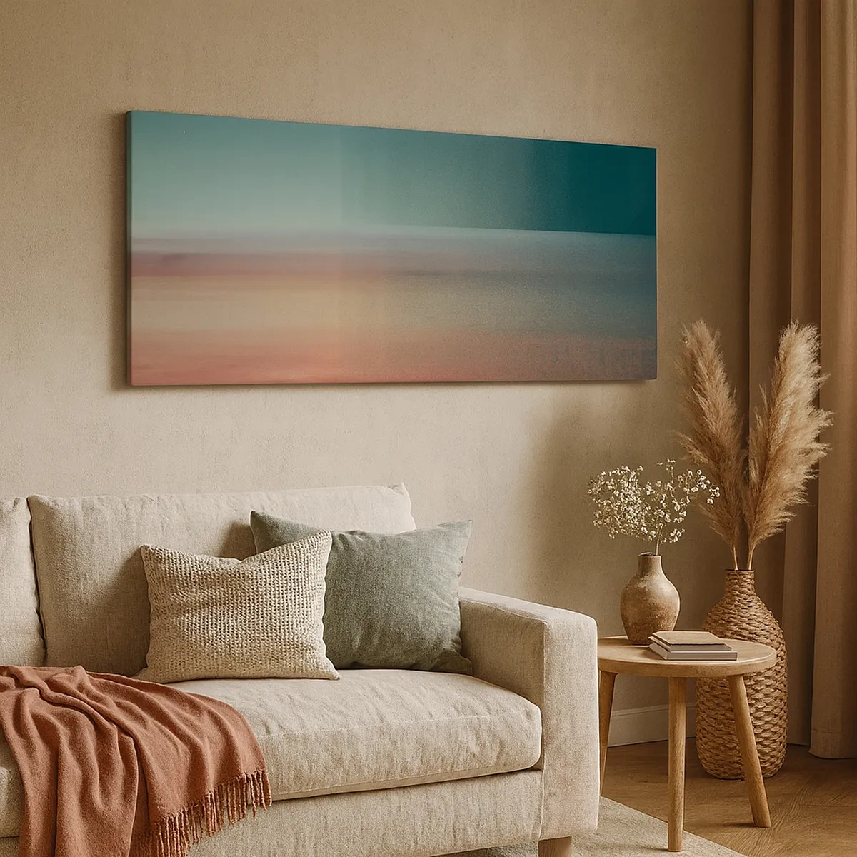 Impression sur toile - Image sur toile - Résumé : vagues de lumière - 30x30 cm