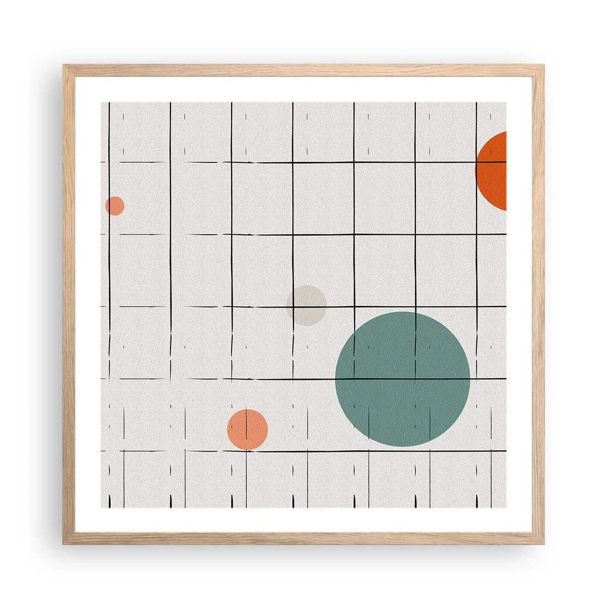 Affiche dans un chêne clair - Poster - Piégé. Nous ou eux ? - 60x60 cm