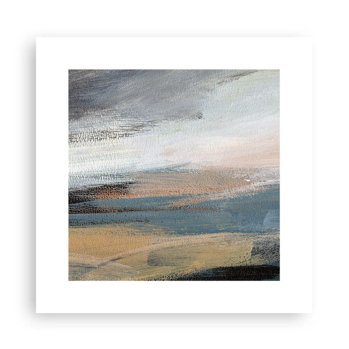 Affiche - Poster - Abstraction : paysage nordique - 30x30 cm