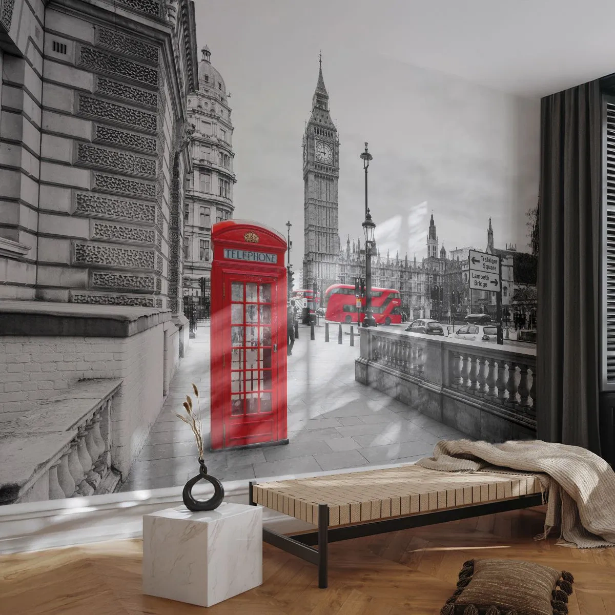 Papier Peint Autocollant Deluxe Sticker - Sans aucun doute Londres - Ville, Londres, Architecture - 250x175 cm