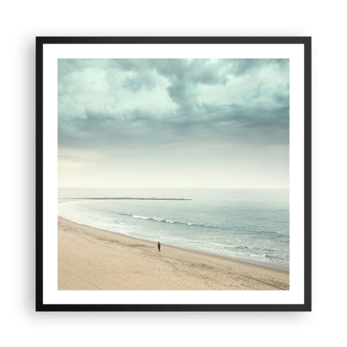 Affiche dans un cadre noir - Poster - à la recherche de la paix - 60x60 cm