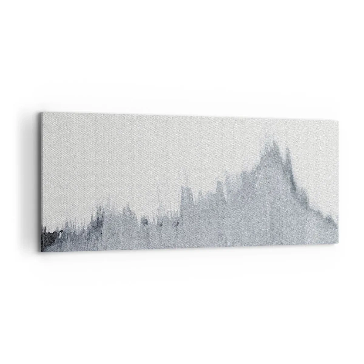 Impression sur toile - Image sur toile - Composition grise abstraite dans un style minimaliste - 120x50cm - Une esquisse mystérieuse - Décoration murale moderne pour le salon et la chambre ARTTOR