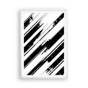 Affiche dans un cadre blanc - Poster - Une composition intense et dynamique - 61x91 cm