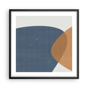 Affiche dans un cadre noir - Poster - Ovales et influences - 50x50 cm