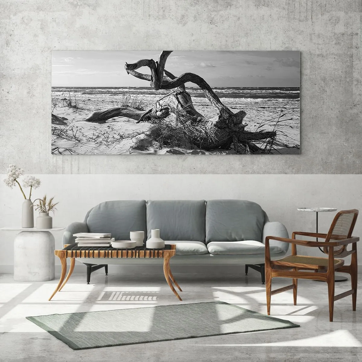 Impression sur verre - Image sur verre - Sculpture marine - 100x40 cm