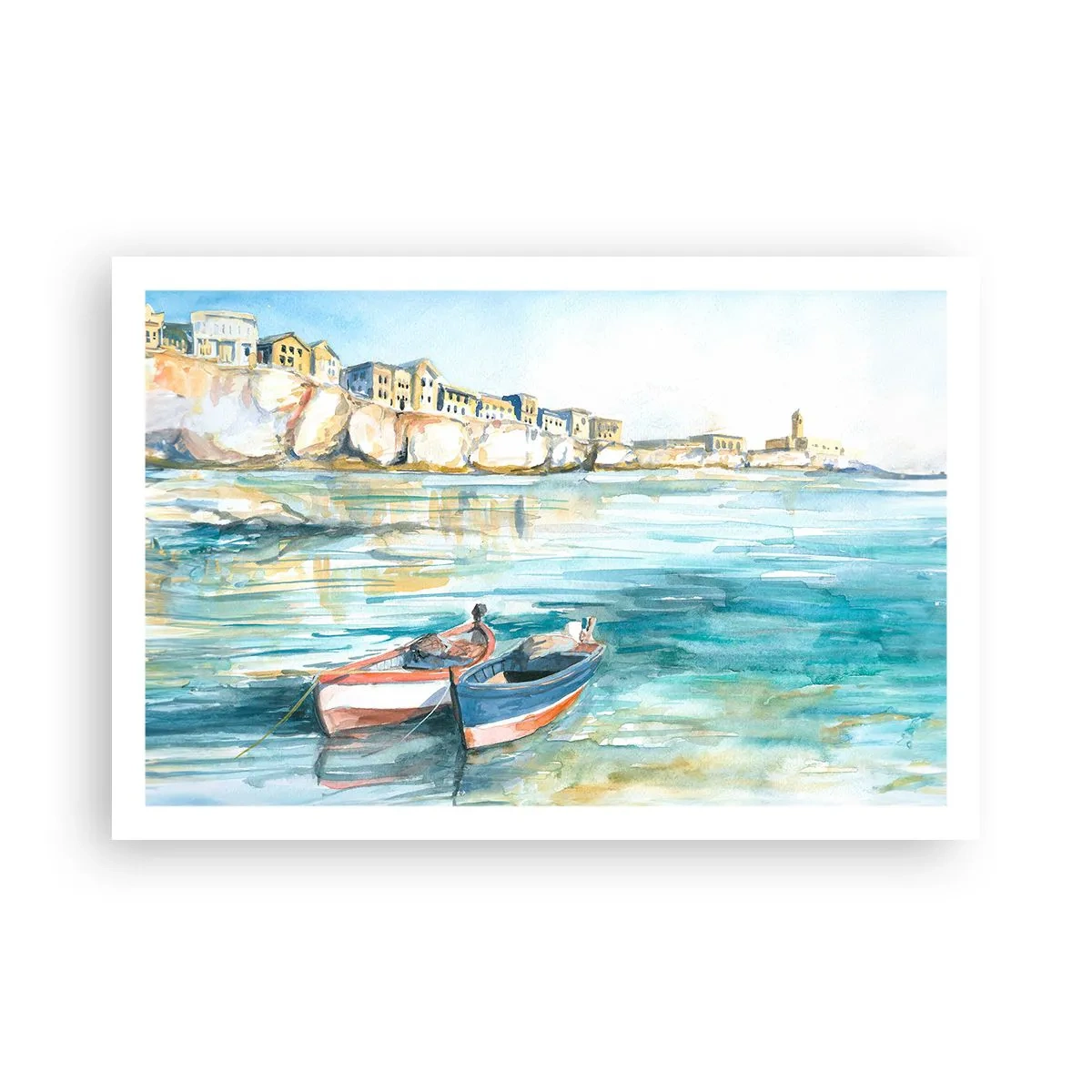 Affiche - Poster - Paysage dans l'azur - 91x61 cm