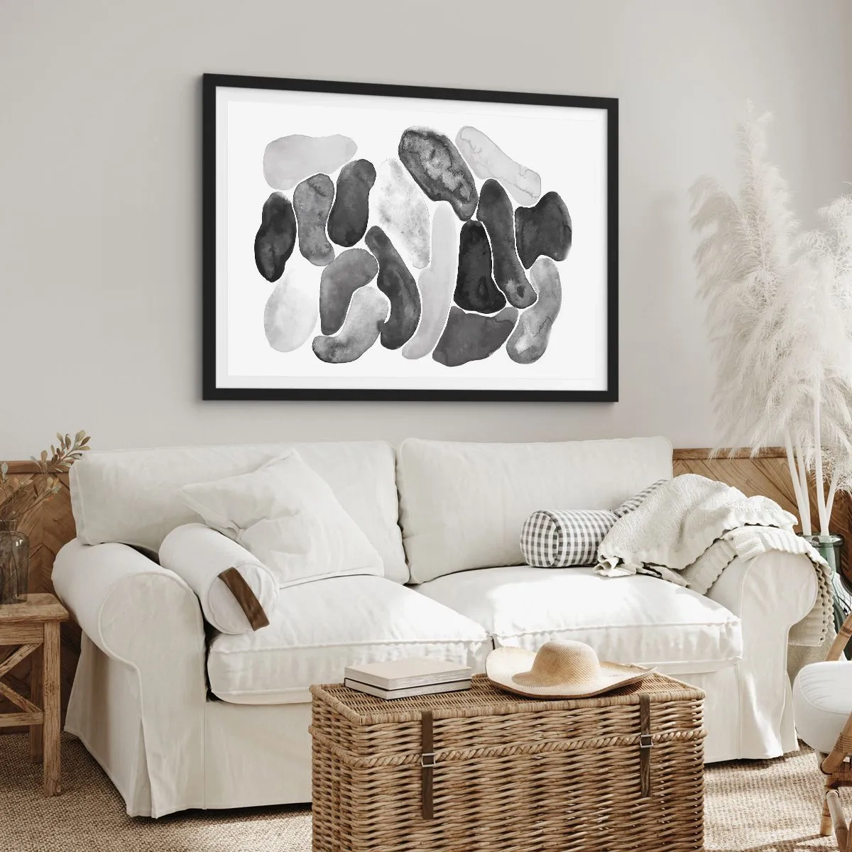 Affiche dans un cadre noir - Poster - Abstraction rocheuse - 40x30 cm