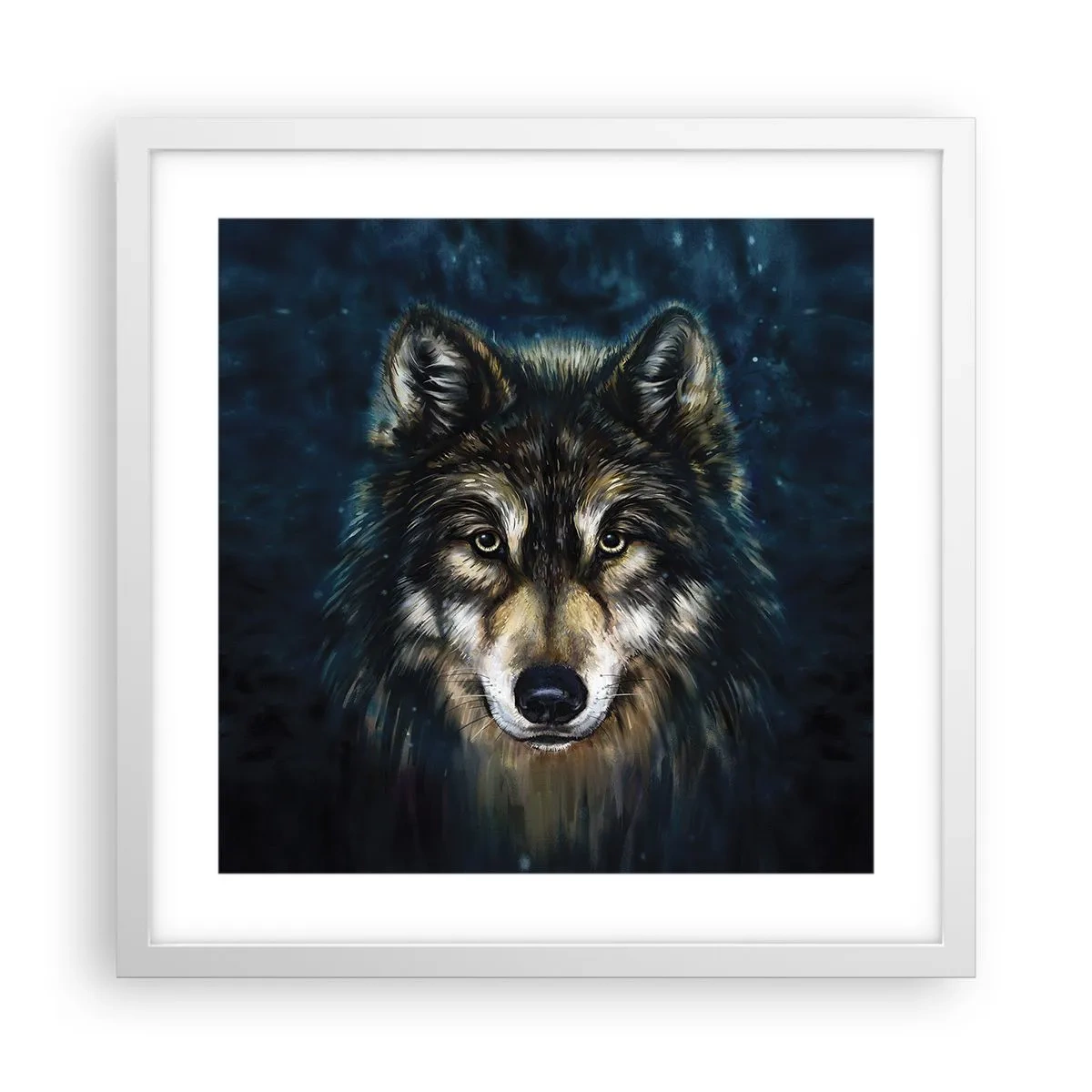 Affiche dans un cadre blanc - Poster - Alpha? Et oméga - 40x40 cm