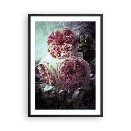 Affiche dans un cadre noir - Poster - Dans une ambiance romantique - 50x70cm - Dans une ambiance romantique - Décoration murale moderne pour le salon et la chambre ARTTOR