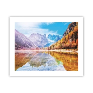Affiche - Poster - C'est déjà le printemps à la montagne - 50x40 cm