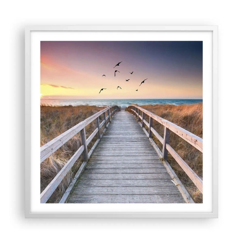 Affiche dans un cadre blanc - Poster - Envol des espaces - 60x60 cm