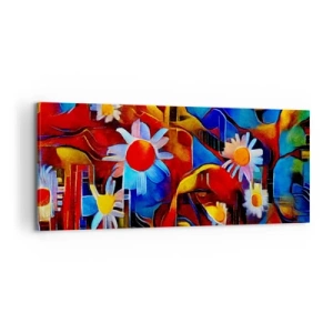 Impression sur toile - Image sur toile - Les couleurs de la vie - 100x40 cm