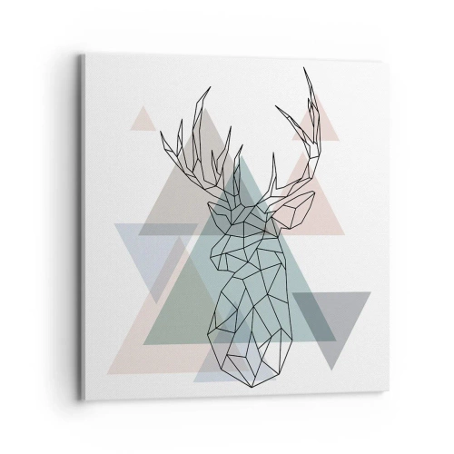 Impression sur toile - Image sur toile - Dans une forêt géométrique - 70x70 cm