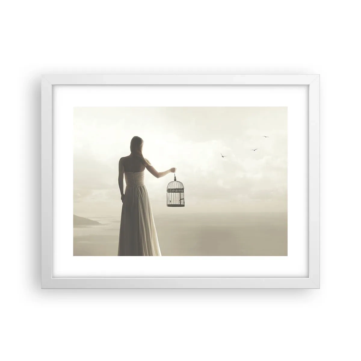 Affiche dans un cadre blanc - Poster - Soi libre - 40x30 cm