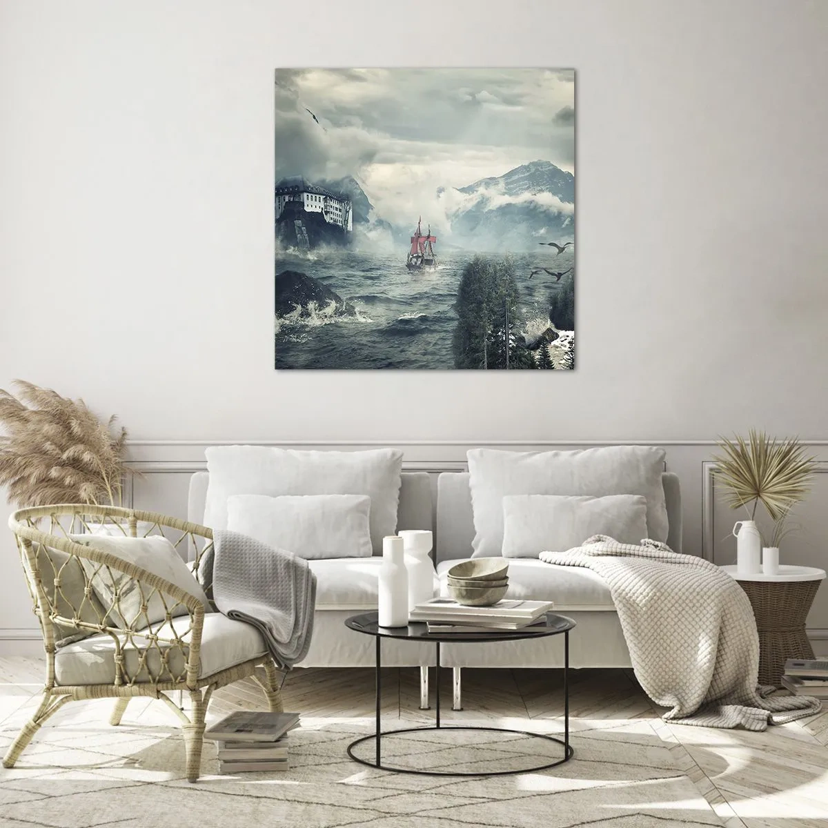 Impression sur verre - Image sur verre - Dans l'eau magique - 70x70 cm