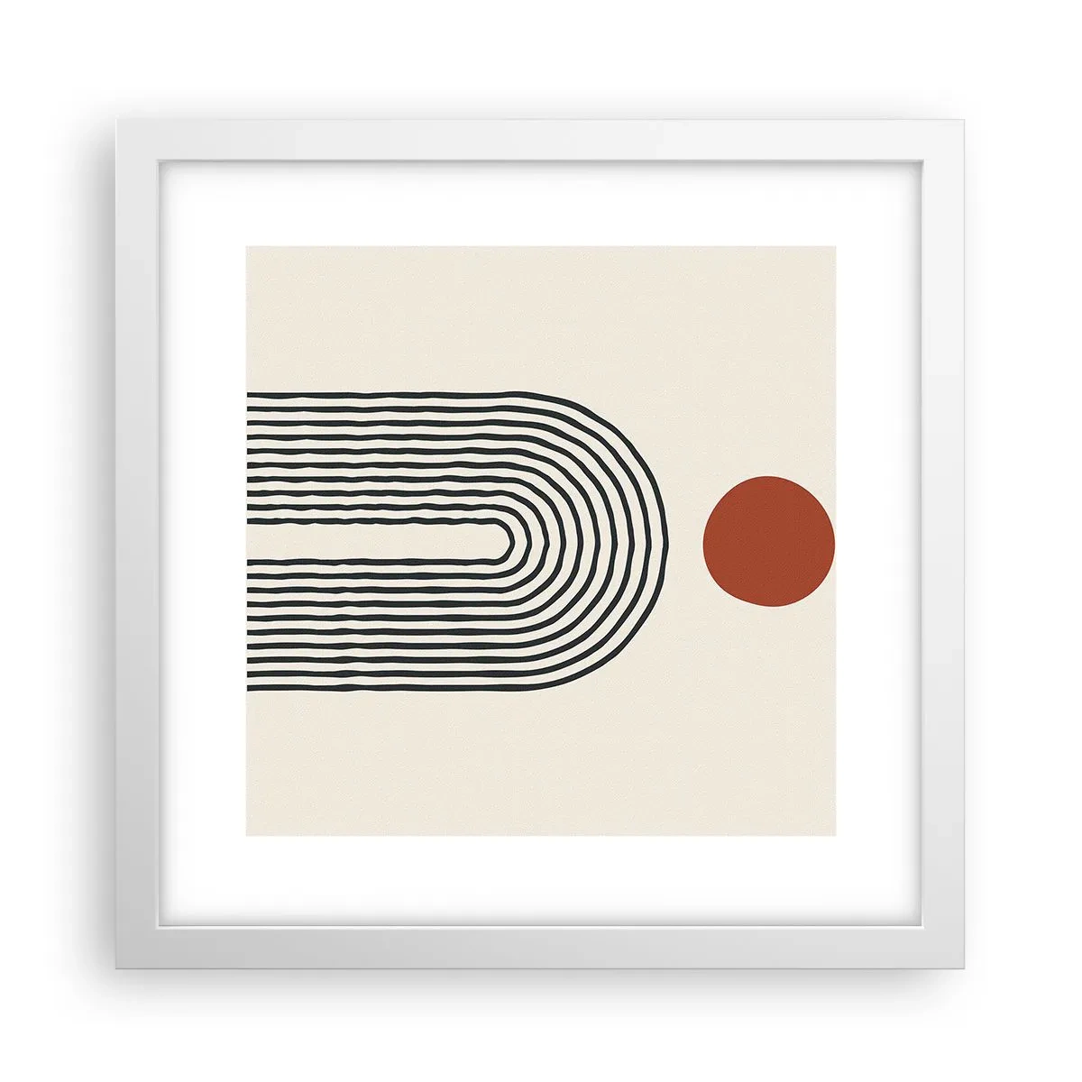 Affiche dans un cadre blanc - Poster - Le magnétisme des formes et des couleurs - 30x30 cm