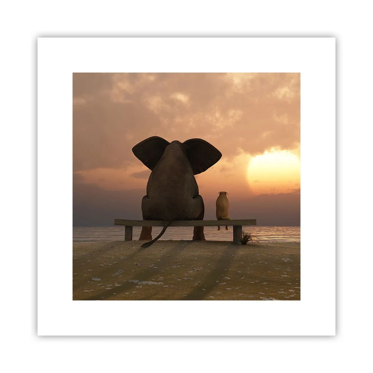 Affiche - Poster - C'est bon de garder le silence ensemble - 30x30 cm