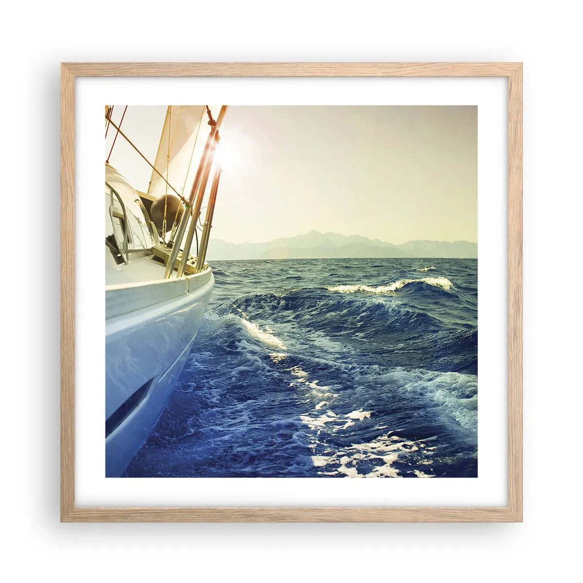 Affiche dans un chêne clair - Poster - Suite à l'aventure - 50x50 cm