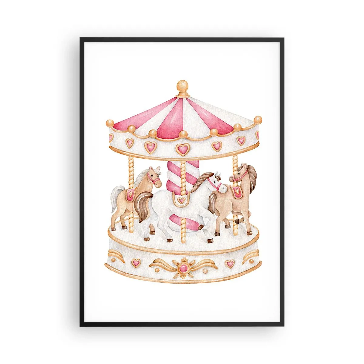 Affiche dans un cadre noir - Poster - Le doux monde de l'enfance - 70x100 cm