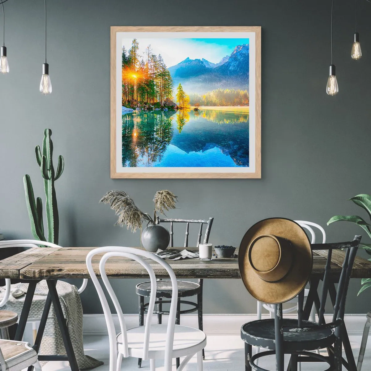 Affiche dans un chêne clair - Poster - Majesté et douceur - 30x30 cm