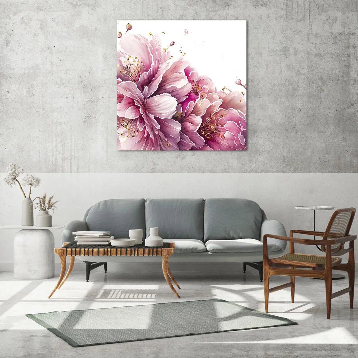 Impression sur verre - Image sur verre - Fleur florissante de cerisier - 30x30 cm