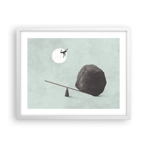 Affiche dans un cadre blanc - Poster - Réalisation de ses rêves - 50x40 cm