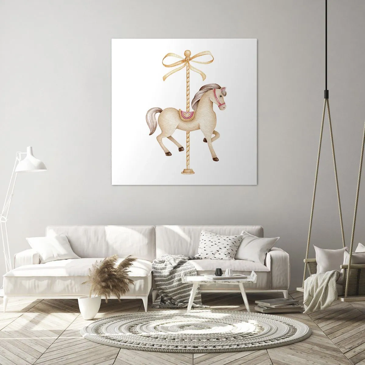 Impression sur toile - Image sur toile - Un trot gracieux - 30x30 cm