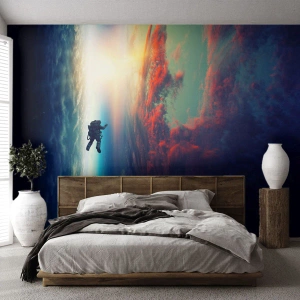 Papier Peint Autocollant Deluxe Sticker - Affronter l'univers - Abstraction, Astronaute, Cosmos - 300x210 cm