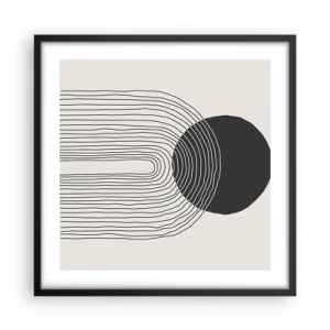 Affiche dans un cadre noir - Poster - Tremblement et confiance - 50x50 cm