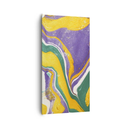 Impression sur toile - Image sur toile - Ondes de couleur - 65x120 cm