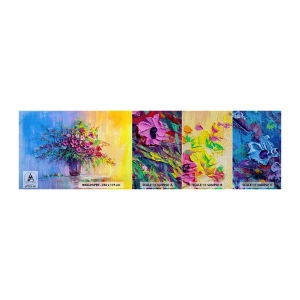 Échantillon de Papier Peint Premium Sand - Cadeau d'été de la prairie - Fleurs dans un vase, Morceau, Bouquet de fleurs - 100x30 cm