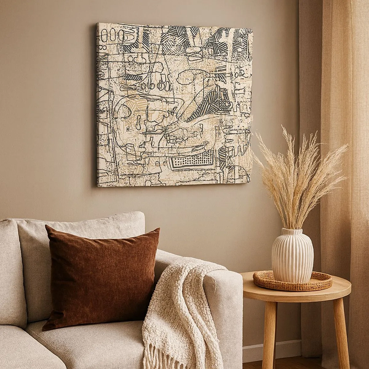 Impression sur toile - Image sur toile - Il attend d'être décodé - 30x30 cm