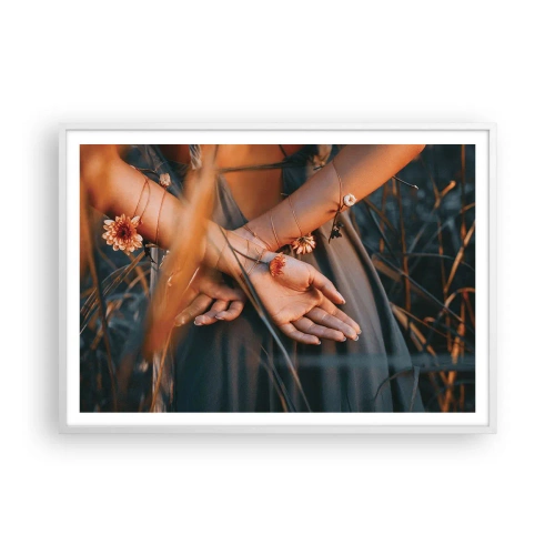 Affiche dans un cadre blanc - Poster - Liée à la nature - 100x70 cm