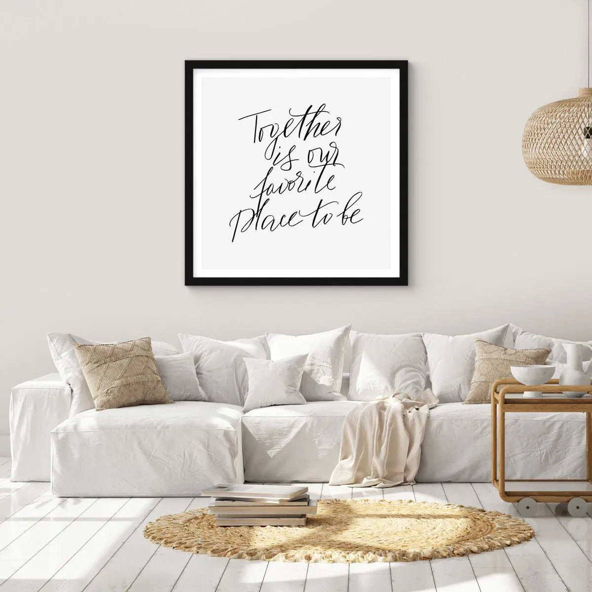 Affiche dans un cadre noir - Poster - Vous aussi vous le sentez? - 30x30 cm