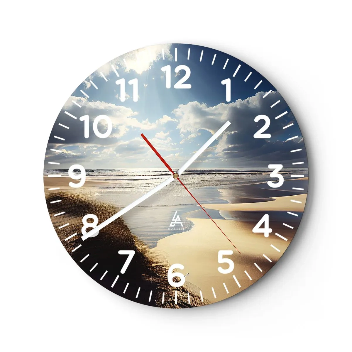 Horloge murale - Pendule murale - Plage, plage sauvage - 40x40 cm