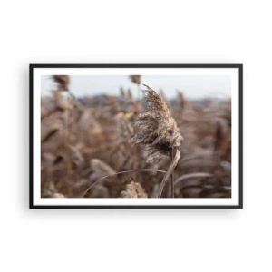 Affiche dans un cadre noir - Poster - Il est temps de s'envoler avec le vent - 91x61 cm
