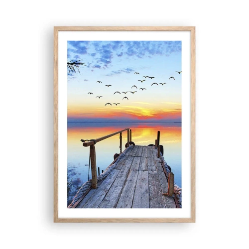 Affiche dans un chêne clair - Poster - Il est temps de rentrer... - 50x70 cm