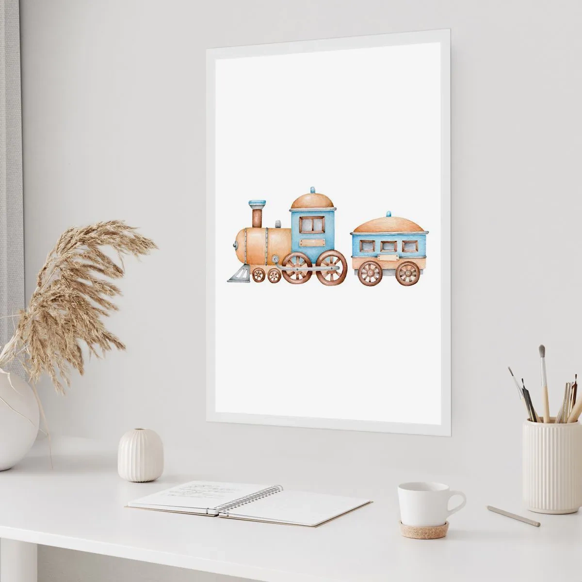 Affiche - Poster - Il est à la gare... - 40x50 cm