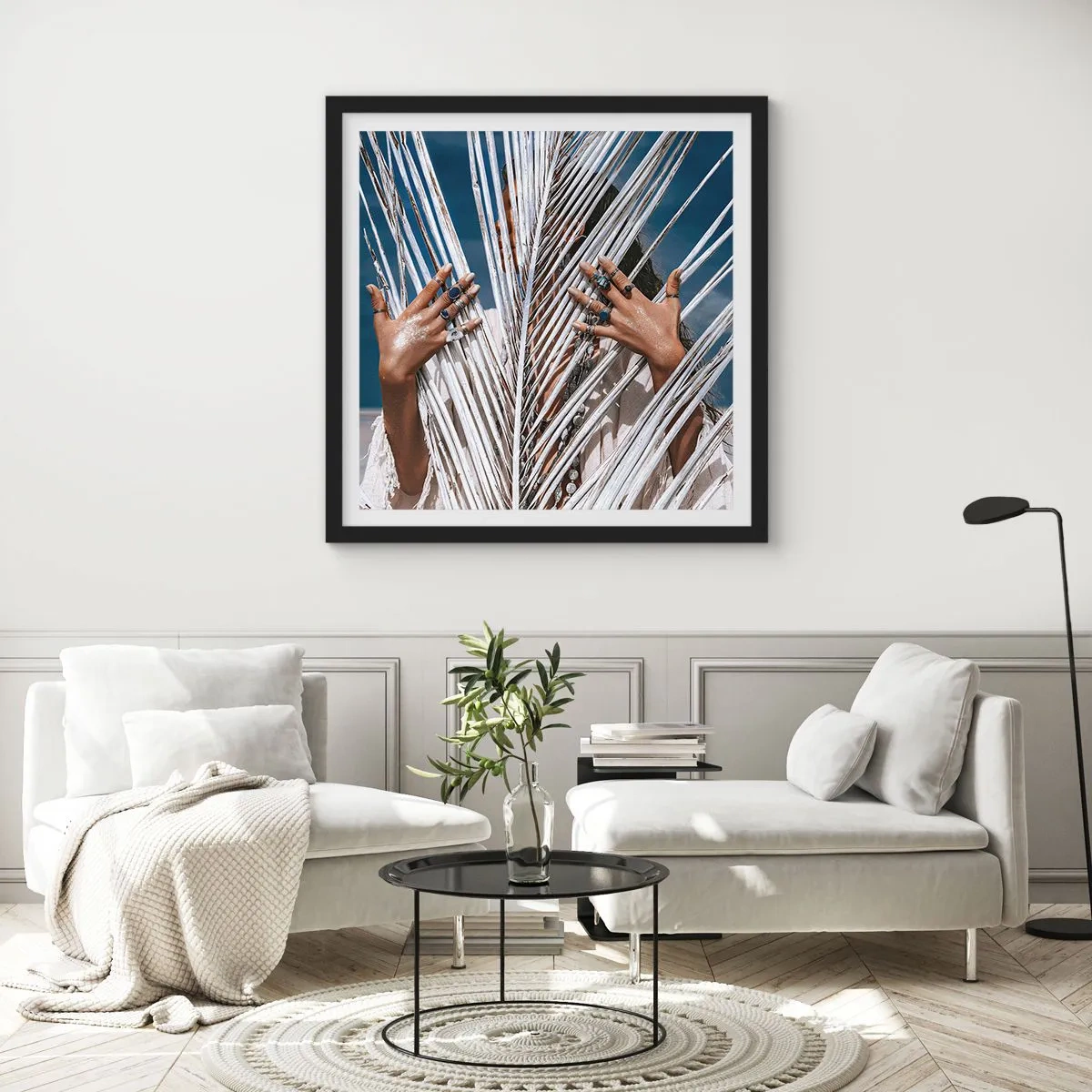 Affiche dans un cadre noir - Poster - Fille de chaman ? - 40x40 cm