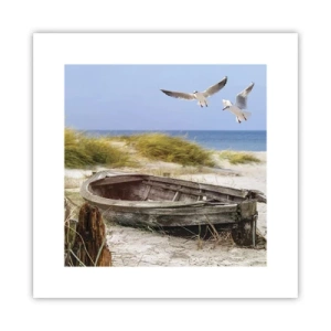 Affiche - Poster - Bain de vent - 30x30 cm