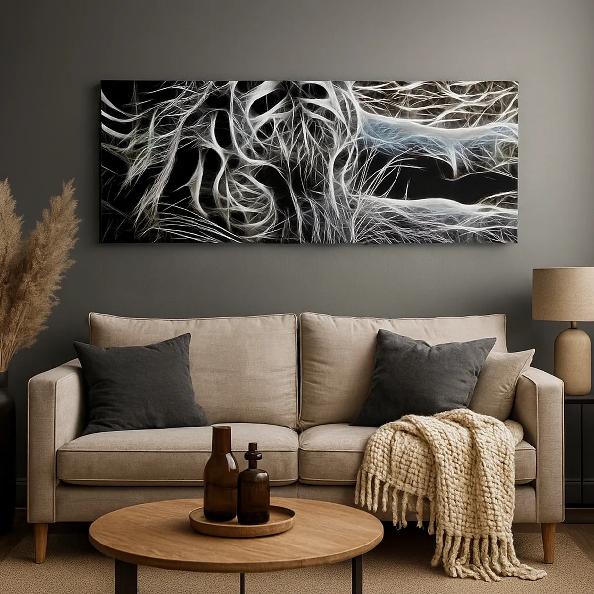 Impression sur toile - Image sur toile - Une étude de la légèreté du chat - 30x30 cm